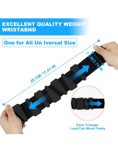 Conjunto de Pesas para Muñeca MXiiXM Ajustables 0.9kg 2