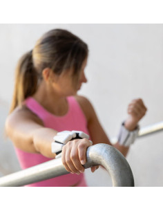 Kit de 2 Muñequera de 0.5 kg Fitfiu en Silicona Blanca 2