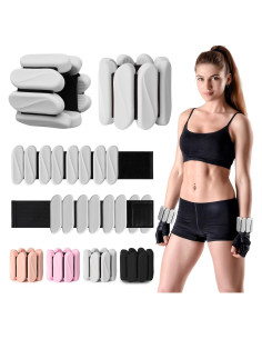 Pesas de Muñeca Ajustables MESUADESI 0.91kg 2Pack Silicona