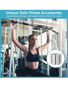 Pesas de Muñeca Ajustables MESUADESI 0.91kg 2Pack Silicona 2