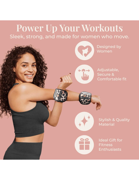 Pesas Ajustables de Tobillo Activery Co. Leopardo 0.45 kg