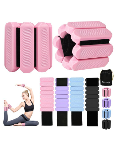 Pesas Ajustables para Tobillos y Muñecas Ziasuzy 0.45 kg - Juego de 2