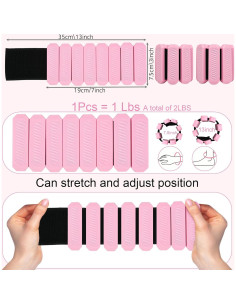 Pesas Ajustables para Tobillos y Muñecas Ziasuzy 0.45 kg - Juego de 2 2