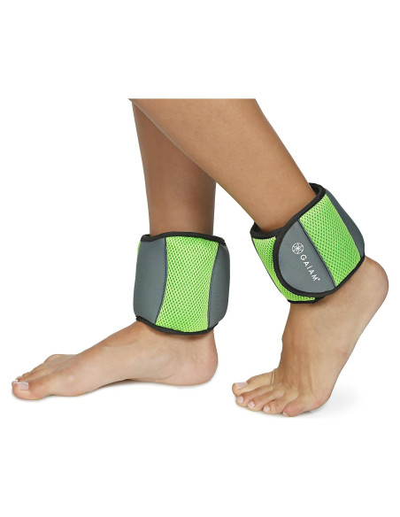Pesas de Tobillo Gaiam 5 lb Ajustables para Entrenamiento