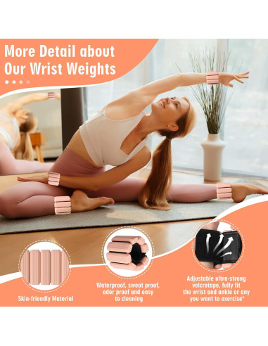 Conjunto de Pesas Ajustables para Muñeca y Tobillo MESUADESI 0.91kg