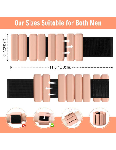 Conjunto de Pesas Ajustables para Muñeca y Tobillo MESUADESI 0.91kg