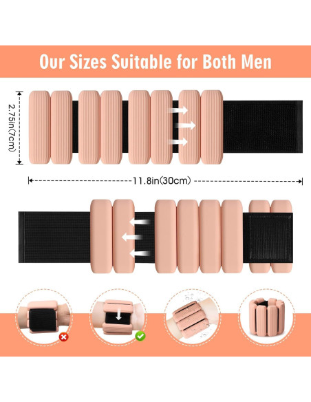 Conjunto de Pesas Ajustables para Muñeca y Tobillo MESUADESI 0.91kg