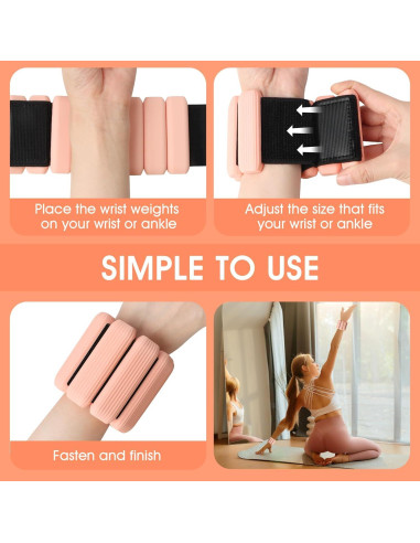 Conjunto de Pesas Ajustables para Muñeca y Tobillo MESUADESI 0.91kg