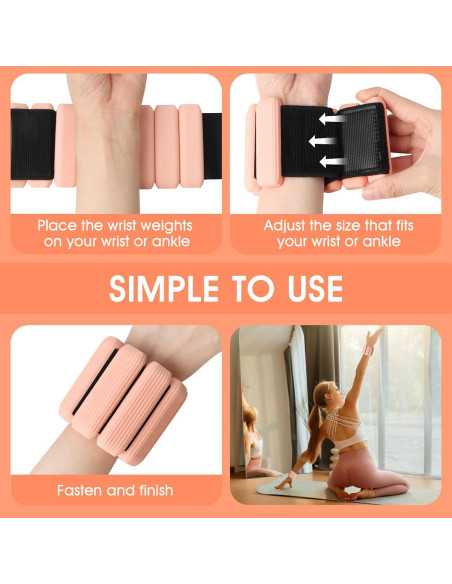 Conjunto de Pesas Ajustables para Muñeca y Tobillo MESUADESI 0.91kg