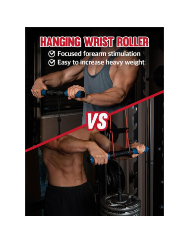 Rodillo de Muñeca Colgante GD para Antebrazo - Ejercicio y Fuerza