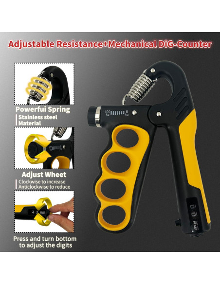 Entrenador de Fuerza de Agarre Senston 5-100kg Ajustable