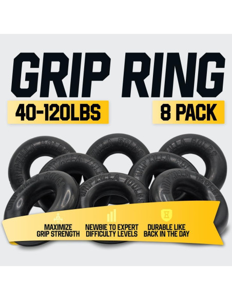 Anillos de Entrenamiento de Fuerza GRIPZILLA 8 Niveles 18-54kg