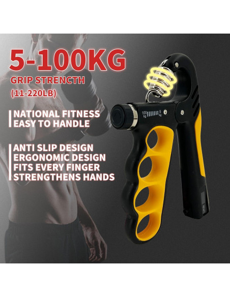 Entrenador de Fuerza de Agarre Senston 5-100kg Ajustable