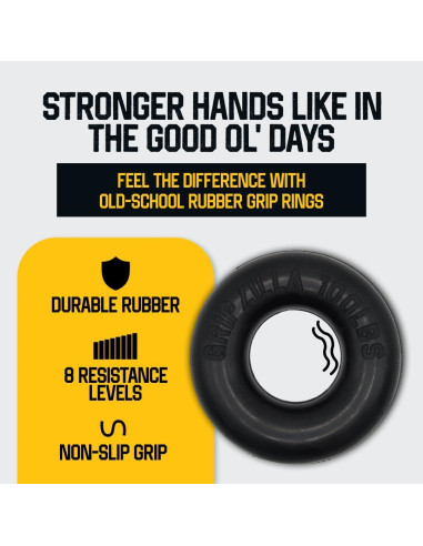 Anillos de Entrenamiento de Fuerza GRIPZILLA 8 Niveles 18-54kg
