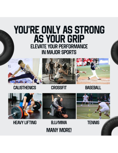 Anillos de Entrenamiento de Fuerza GRIPZILLA 8 Niveles 18-54kg