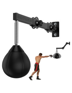 Saco de Boxeo BaiYuan B-178A Ajustable Pared Negro 41.1x38.1cm