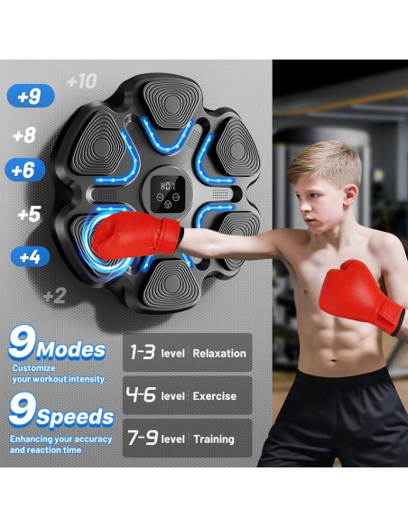 Máquina de Boxeo Musical TGLLM QB06 con Guantes y LED