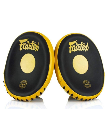 Guantes de Boxeo Fairtex FMV16 de Cuero Syntek - Negro/Dorado