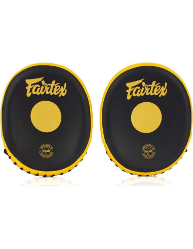 Guantes de Boxeo Fairtex FMV16 de Cuero Syntek - Negro/Dorado