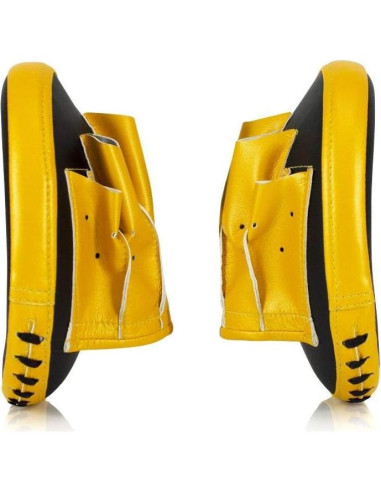 Guantes de Boxeo Fairtex FMV16 de Cuero Syntek - Negro/Dorado