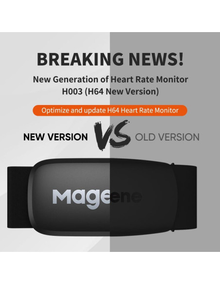 Monitor de Frecuencia Cardíaca Magene H64, Correa de Pecho IP67