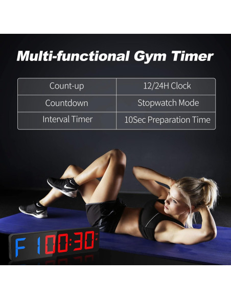 Temporizador Digital de Gimnasio ANJANK 15" LED Ajustable