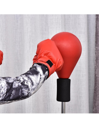 Saco de Boxeo Soozier Ajustable con Guantes - Rojo