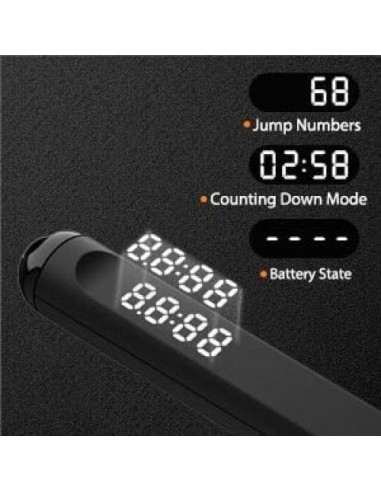 Cuerda de Salto Rápida Wigore con Contador y App - 3m