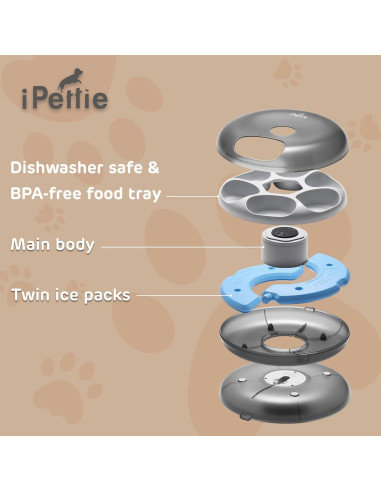 Alimentador Automático iPettie 6 Comidas para Gatos