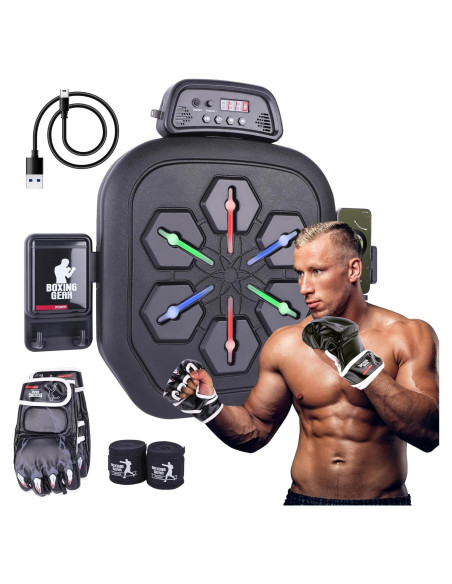 Máquina de Boxeo Musical Zeinlenx Boxing Pro con Guantes