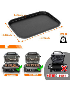 Placa de Parrilla Antiadherente Grill Force 17.8x12.3cm 2