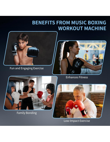 Máquina de Boxeo Musical Zeinlenx Boxing Pro con Guantes