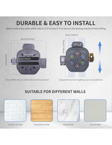 Máquina de Boxeo Musical Zeinlenx Boxing Pro con Guantes