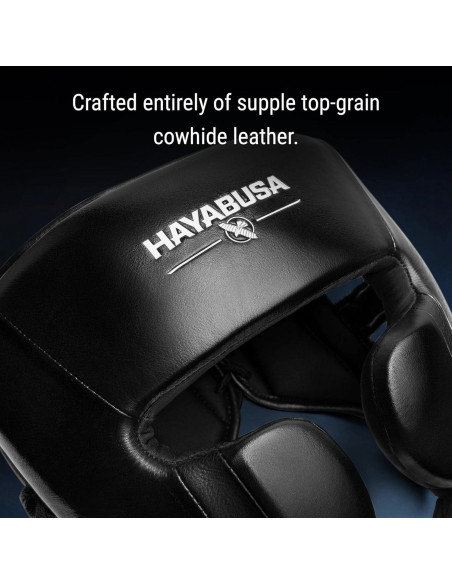 Casco de Boxeo Hayabusa Pro Cuero Ajustable - Negro Talla Única