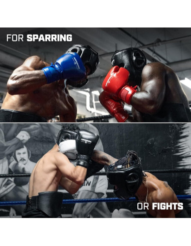 Casco de Boxeo Hayabusa Pro Cuero Ajustable - Negro Talla Única