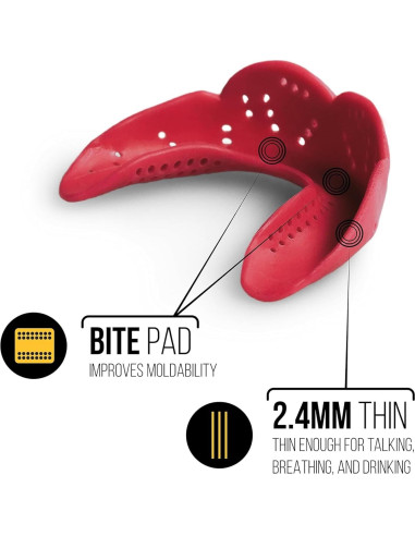 Protector Bucal Deportivo SISU Max 2.4mm Negro Carbón