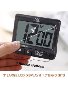 Temporizador de Cocina Digital HOME MOST - Pantalla 7.62cm 2