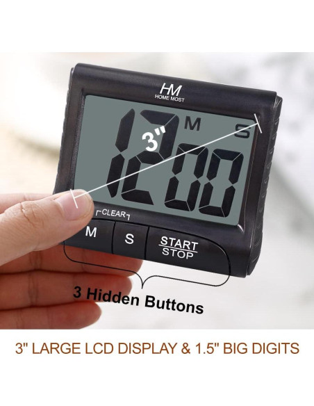 Temporizador de Cocina Digital HOME MOST - Pantalla 7.62cm