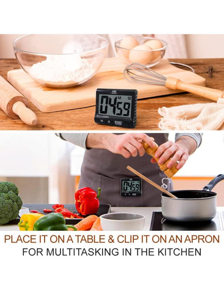 Temporizador de Cocina Digital HOME MOST - Pantalla 7.62cm