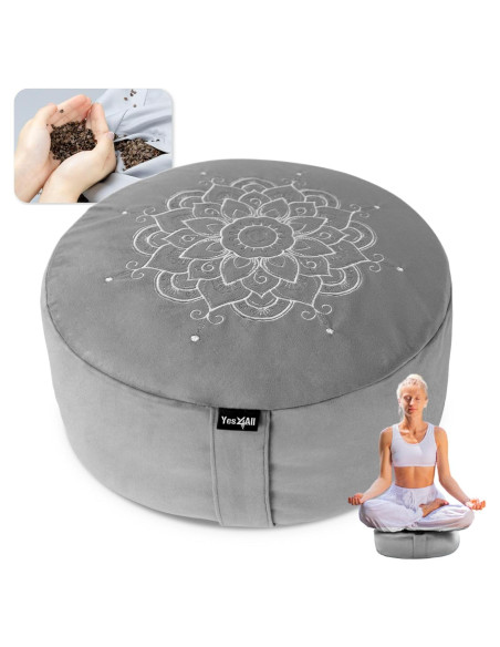 Cojín de Meditación Yes4All Zafu de Trigo Sarraceno 39cm
