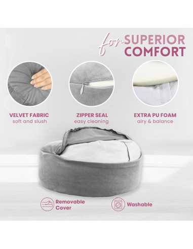 Cojín de Meditación Yes4All Zafu de Trigo Sarraceno 39cm