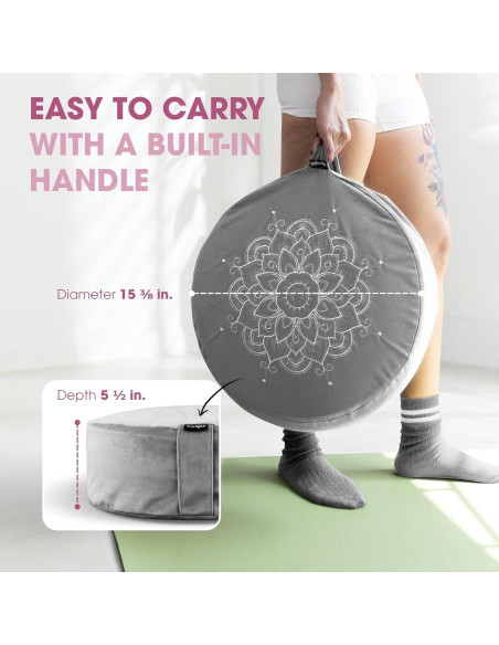 Cojín de Meditación Yes4All Zafu de Trigo Sarraceno 39cm