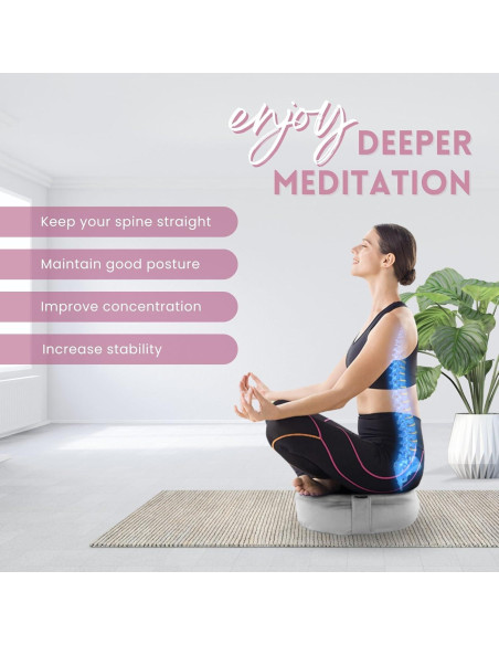 Cojín de Meditación Yes4All Zafu de Trigo Sarraceno 39cm