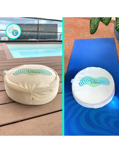 Cojín de Meditación WonderVibes - Relleno de Trigo Sarraceno