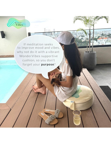 Cojín de Meditación WonderVibes - Relleno de Trigo Sarraceno
