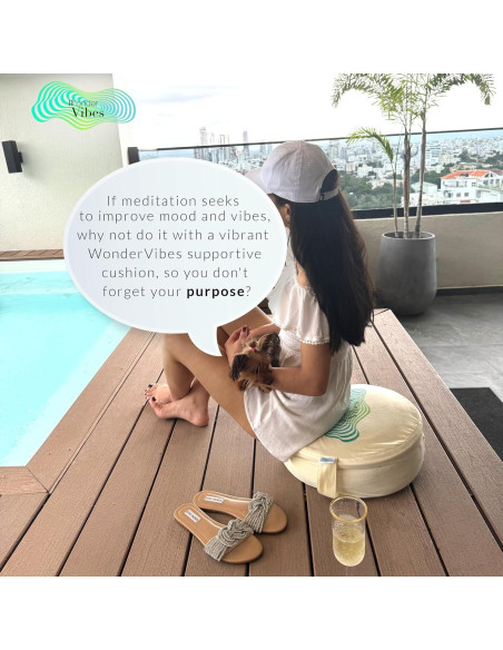 Cojín de Meditación WonderVibes - Relleno de Trigo Sarraceno