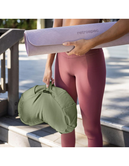 Cojín de Meditación Retrospec Sedona Zafu Albahaca 43x27cm