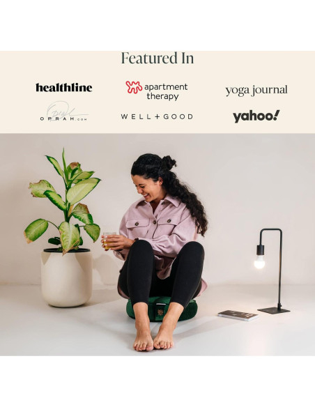 Cojín de Meditación Zafu Mindful Modern - Terciopelo Verde Esmeralda