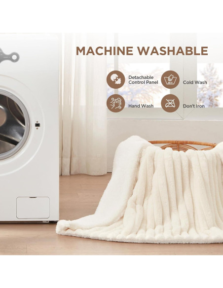 Manta Térmica Westinghouse 127x152 cm 6 Niveles Calor Beige