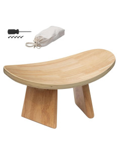 Banco de Meditación Ergonómico ROLUXENTIA Madera Natural 21x41 cm